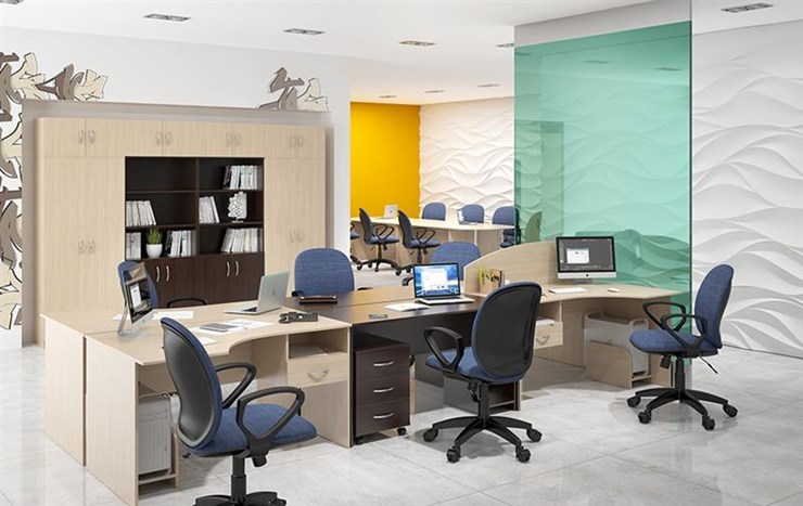 Набор мебели в офис SIMPLE с эргономичными столами и тумбами в Благовещенске - изображение 5